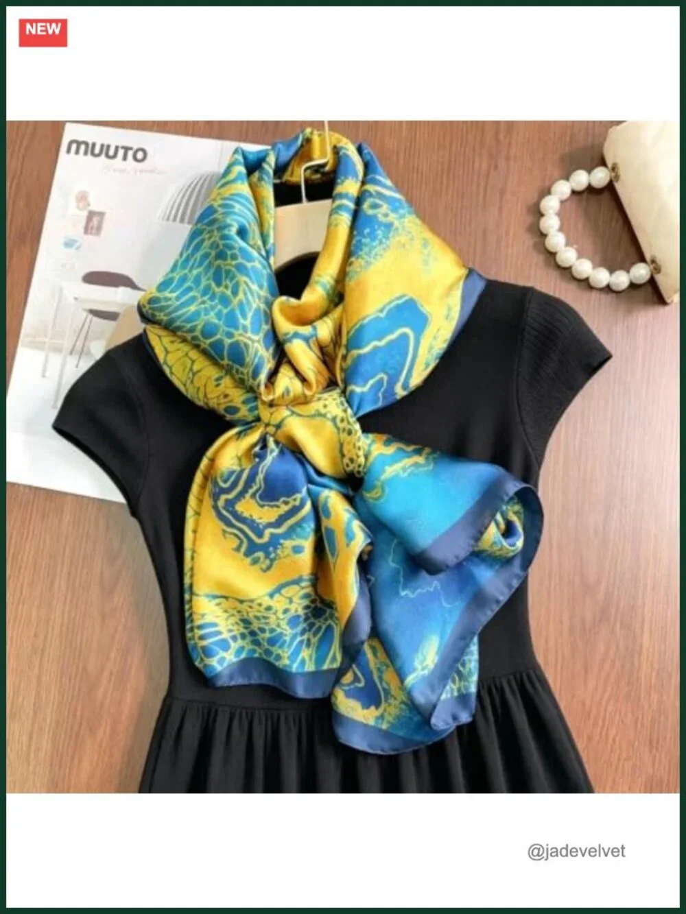Silk Feel Fashion Scarf Long Shawl Wrap, Polyester, Versatile, Lightweight,